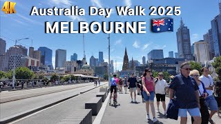 Melbourne Australia Day Walking Tour 2025 4K Video