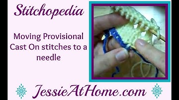 Moving Provisional Cast On onto a knitting needle