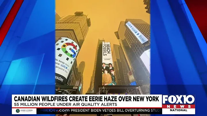 Smoke from Canadian wildfires creating haze over New York City