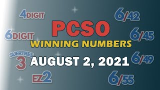 P73M Jackpot Grand Lotto 6/55, EZ2, Suertres, 4Digit, and Megalotto 6/45 | August 2, 2021 screenshot 2