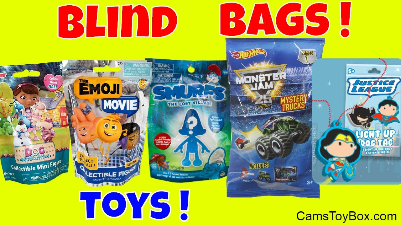 Blind Bags Opening Doc McStuffins Emoji Justice League Hot Wheels