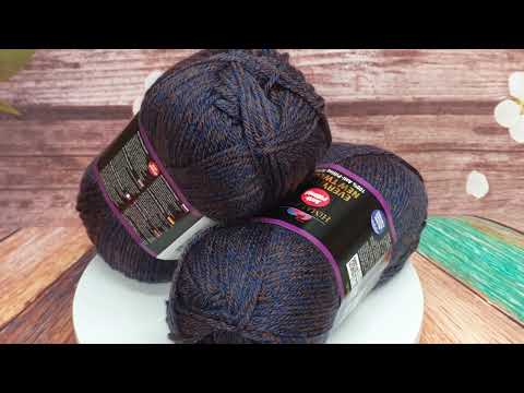 Video: Příze Everyday New Tweed, 75123, modrá, rezavá