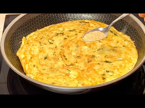 Просто натрите 2 картошки и добавьте 2 яйца! КАРТОШКА вкуснее, чем пицца! Быстрый завтрак за 5 минут