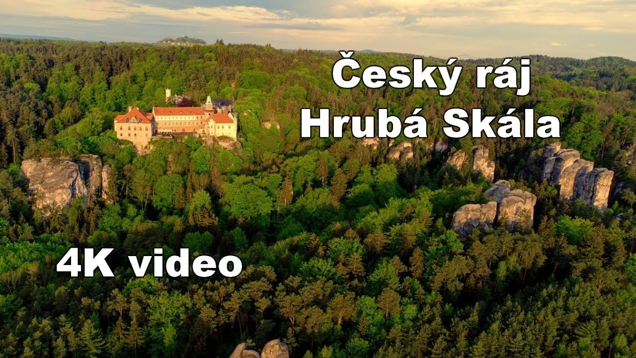 Český ráj - Hrubá Skála a Hruboskalsko, jaro. 4K video. DJI Mini 2.