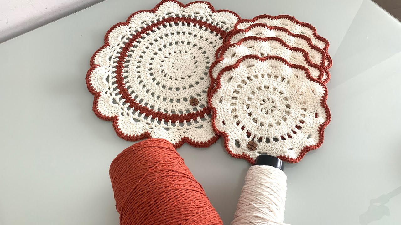 Jogo de chá em crochê para vender muito no dia das mães - Econômico e rápido- #crochet 