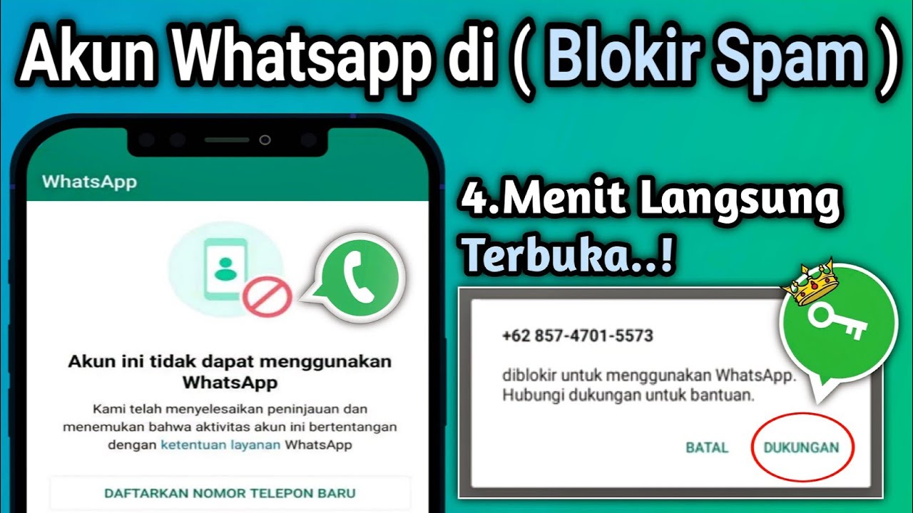 Cara Membuka Akun Whatsapp Yang diblokir Karna Spam Mengatasi akun wa