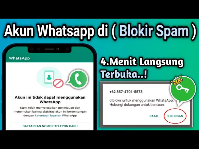 Cara Membuka Akun Whatsapp Yang diblokir Karna Spam | Mengatasi akun wa yang terblokir class=