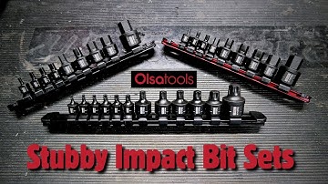 OLSA TOOLS Premium-Grade Stubby Impact Bit Sets - Hex Metric, Hex SAE, or Torx