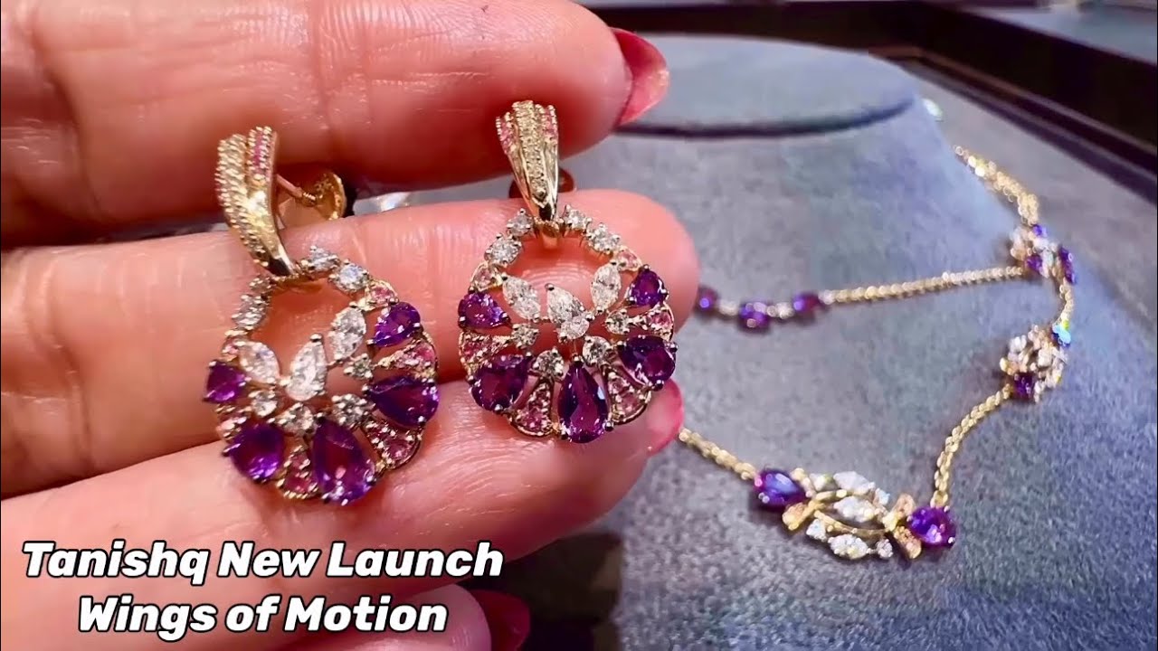 Tanishq New Launch wings of Motion Collection/Light weight Diamond sets/Diamond Earrings/2026/Deeya