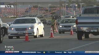 Crews working to clear the scene of a deadly pedestrian crash in Marble Falls on Hwy 281