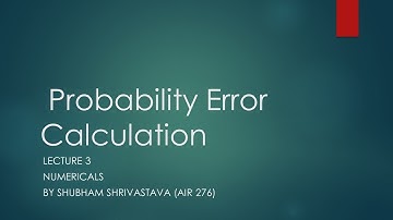 Probability of Bit Error 3 Numericals