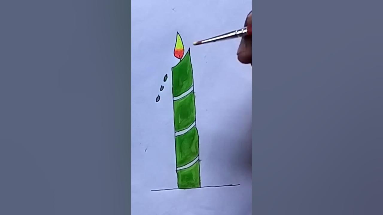 Easy Candle Drawing Video Step By Step Drawing Video short viral