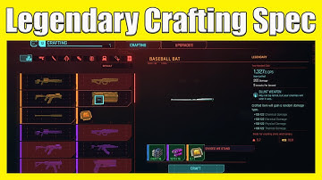 How To Upgrade Iconic Weapons To Legendary Weapon Crafting Spec