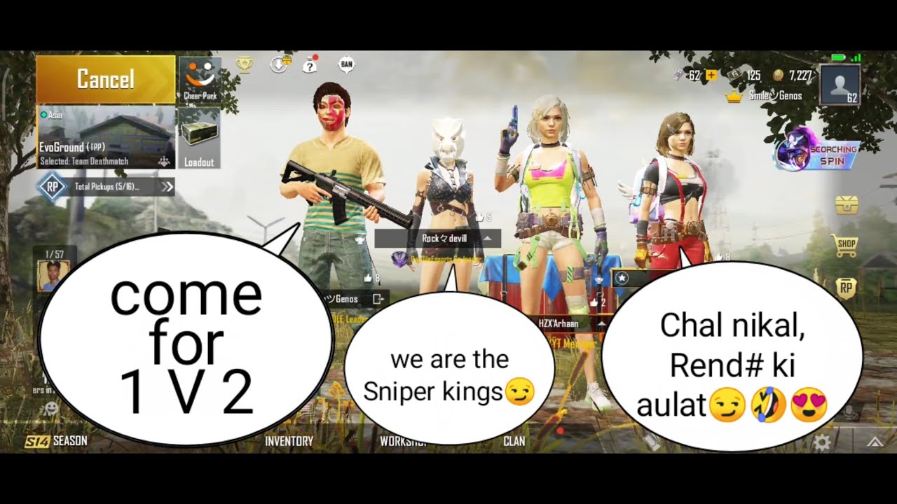 Joining random squad like a Bot and challenging them for 1 V 2 | TDM | Genos Gaming