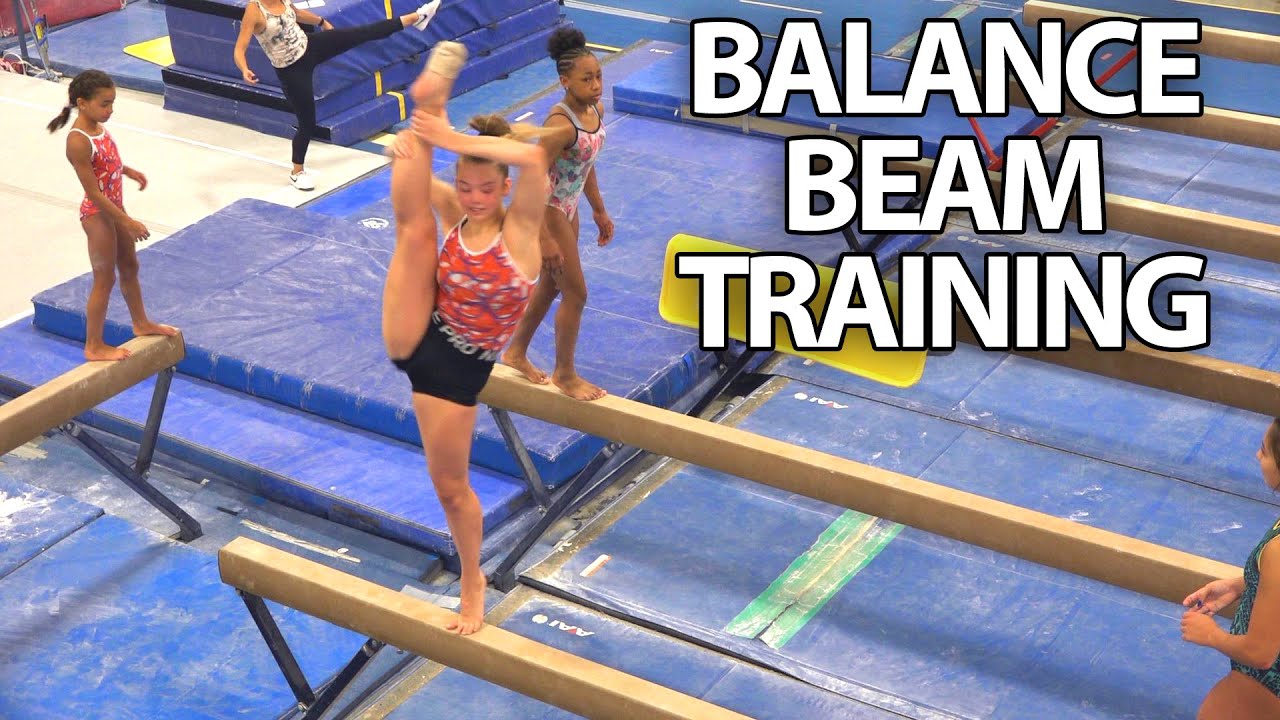 Training on the Balance Beam Whitney Bjerken YouTube