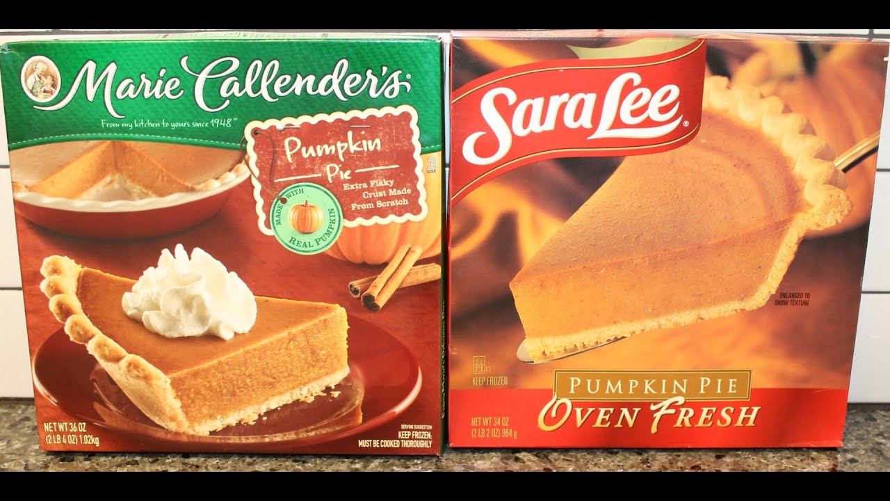 Marie Callender's Pumpkin Pie vs Sara Lee Pumpkin Pie Review - YouTube