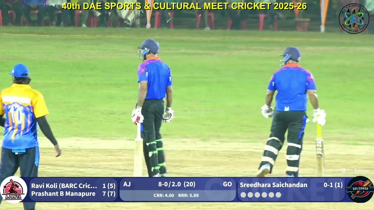 2ND INNING || GOLCONDA VS AJANTA || 40th DAE SPORTS & CULTURAL MEET CRICKET 2025-26