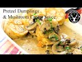 Pretzel Dumplings with Mushroom Cream Sauce ✪ MyGerman.Recipes