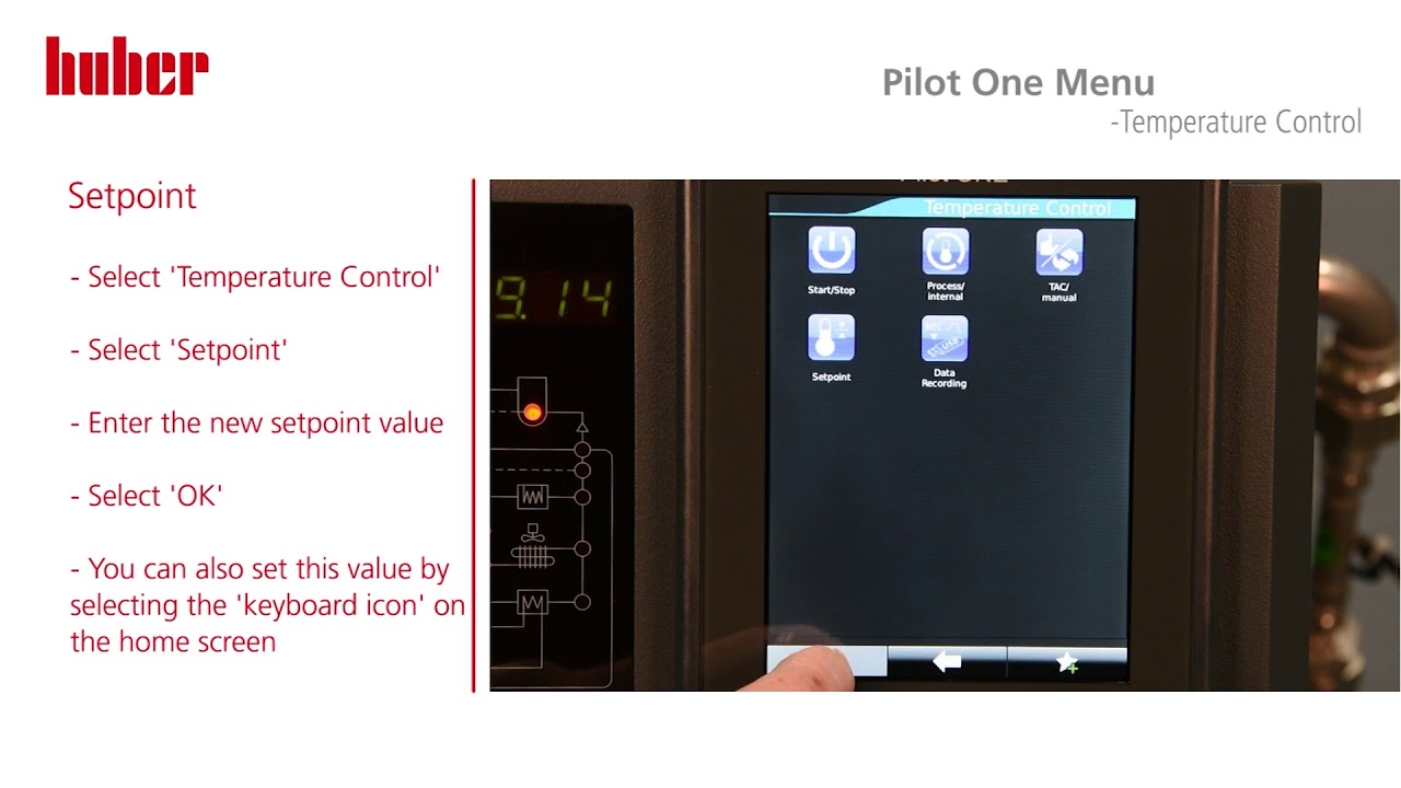 Pilot One Menu Temperature Control Setpoint YouTube