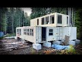 Shipping container home  windows in  expensive smoked salmon  wood i make it for free   ep175