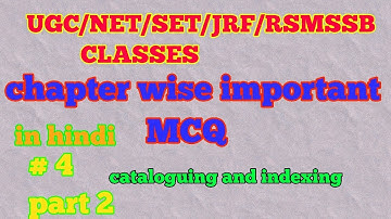 LIBRARY SCIENCE RSMSSB/MPPSC/UGC NET CHAPTERWISE IMPORTANT QUESTIONS IN HINDI