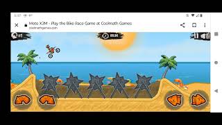 I'm playing a moto X3M bike race game level 1