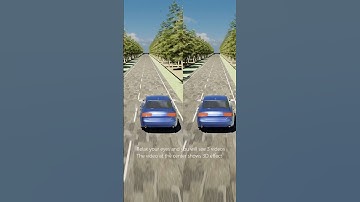 3D Stereo Graphic Arts - Driving - Created by using Blender 3D software