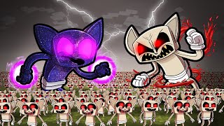 Cartoon War 5  GALAXY CAT vs ALBINO CAT! (Minecraft)