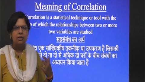 Meaning of Correlation| Dr. Shelly | B.ed 2nd year Assessment  | College of Education | e- Content