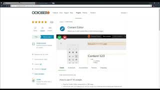 How to setup Content Editor plugin - October CMS