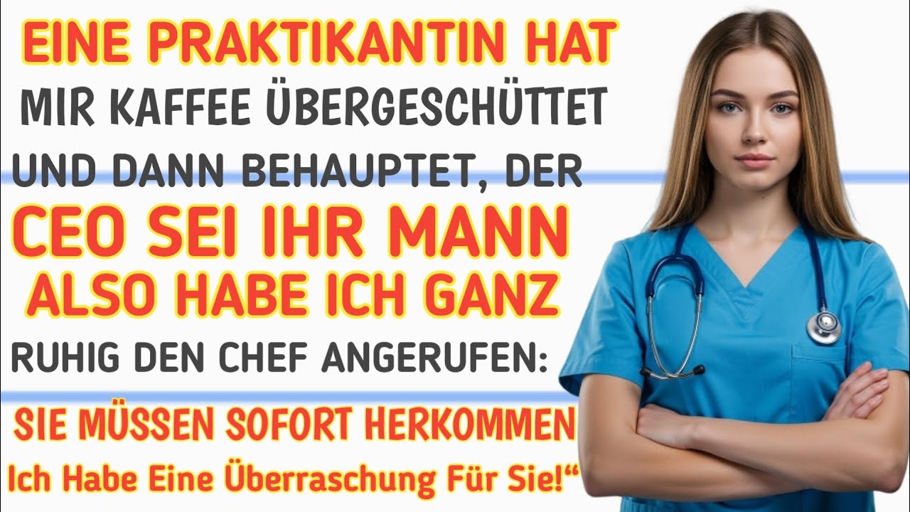 Eine Praktikantin schüttete mir Kaffee über und behauptete, der Geschäftsführer sei ihr Ehemann. 