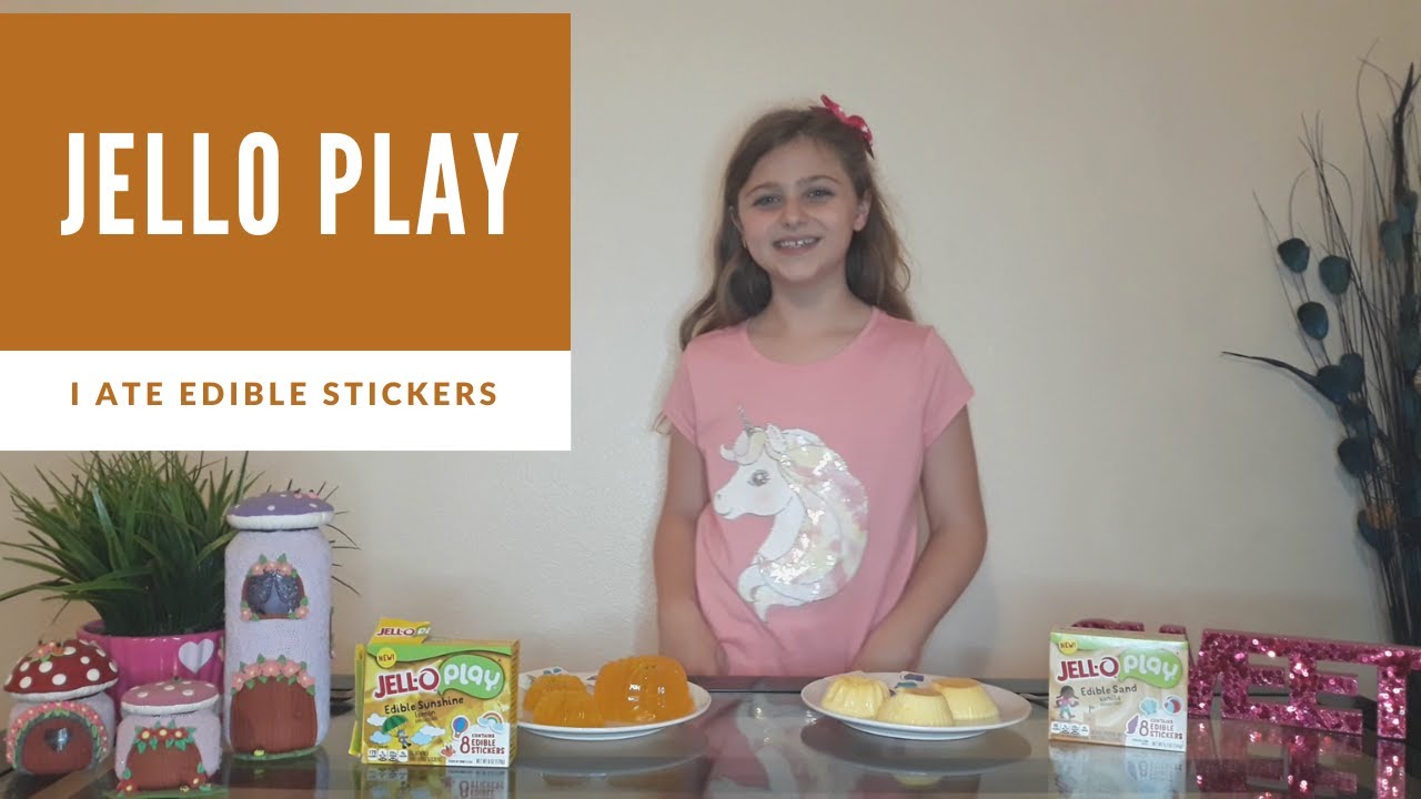 Today I ate edible stickers * Jello Play YouTube