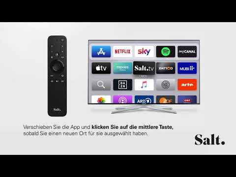 2. Apps auf Apple TV neu anordnen - Salt TV Remote 2.0