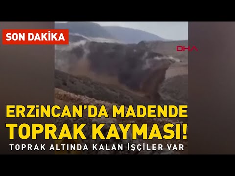 🔴 #CANLI Erzincan'da madende toprak kayması! Toprak altında kalan işçiler var