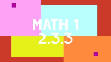 Math 1 Quiz 2.3.3