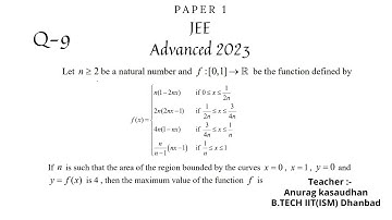 JEE Advanced 2023 Math Paper 1 (Q 9) solution | IIT JEE Maths | #jeeadvanced2023  #projecteducation