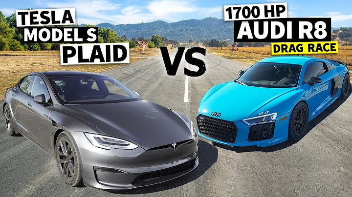 THIS vs PLAID! 1700hp Twin Turbo V10 Audi R8 vs Tesla Model S Plaid unprepped airstrip Drag Race