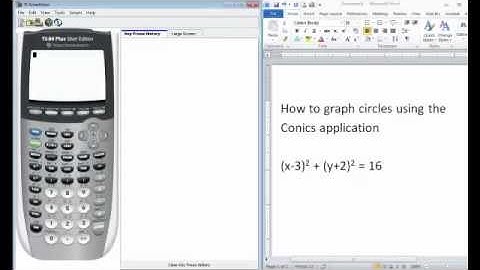 TI-84 Tutorial: Graphing Circles using the CONICS application
