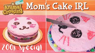 baking the mom's cake from Animal Crossing!