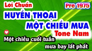 Karaoke Huyền Thoại Một Chiều Mưa | Tone Nam | Beat karaoke Lời Chuẩn Pre 1975 Long Ẩn 9669 phối mới