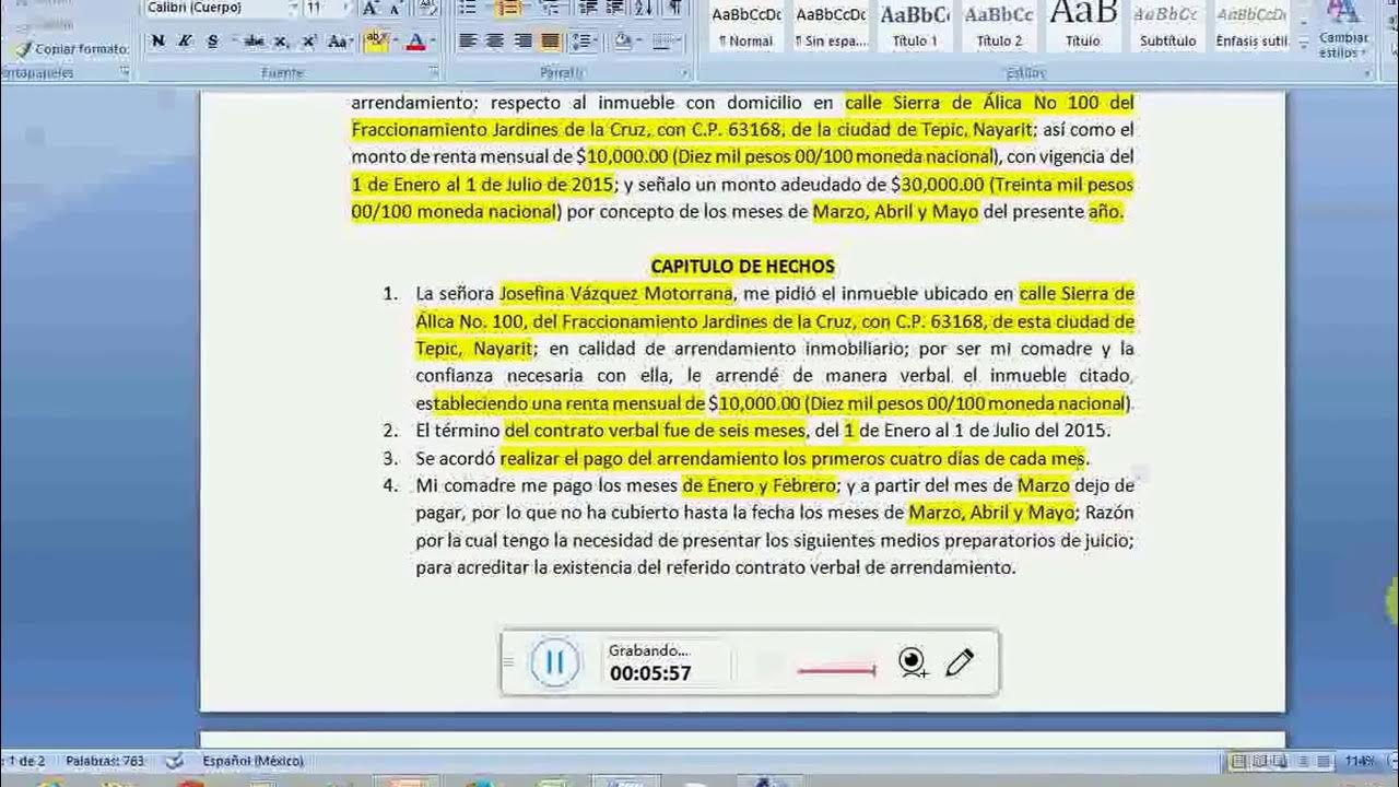 Como elaborar medios preparatorios de juicio en general - YouTube