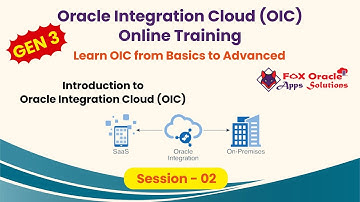 Oracle Integration Cloud (OIC) Training Session 2 | Introduction, Components of OIC | Fox Oracle
