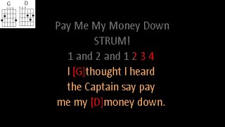 Video thumbnail of "Pay Me My Money Down by Bruce Springsteen guitar play along."