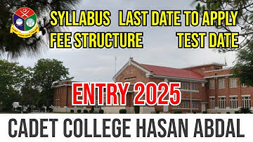 CADET COLLEGE HASAN ABDAL ADMISSIONS 2025