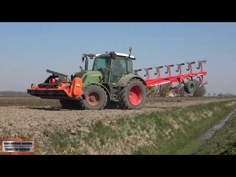 Ploughing 2020: Fendt 313 Vario Profi + 8 furrow Escudero On Land Plough   Ploegen / Pflügen | NL