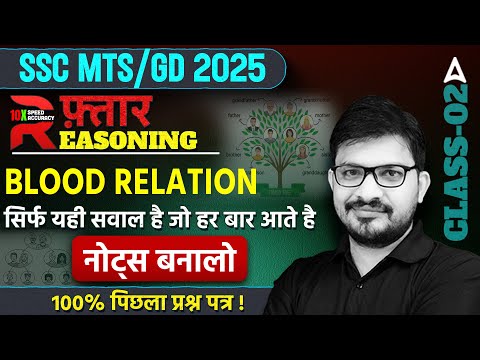SSC MTS/GD Reasoning Classes 2025 | Blood Relation PYQs | SSC MTS/GD Reasoning PYQs By Atul Sir