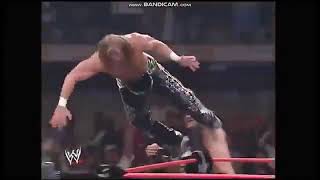 Kurt Angle Pushes Shawn Michaels Through Table