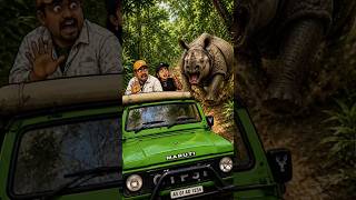 Rhino Attack #rhino #attack #kaziranga #nationalpark #jungle #safari #shorts #assam #forest #travel