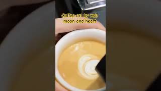 coffee art by wyb moon and heart 💓#wangyibo #gege #boge #yibo #didi #ddu