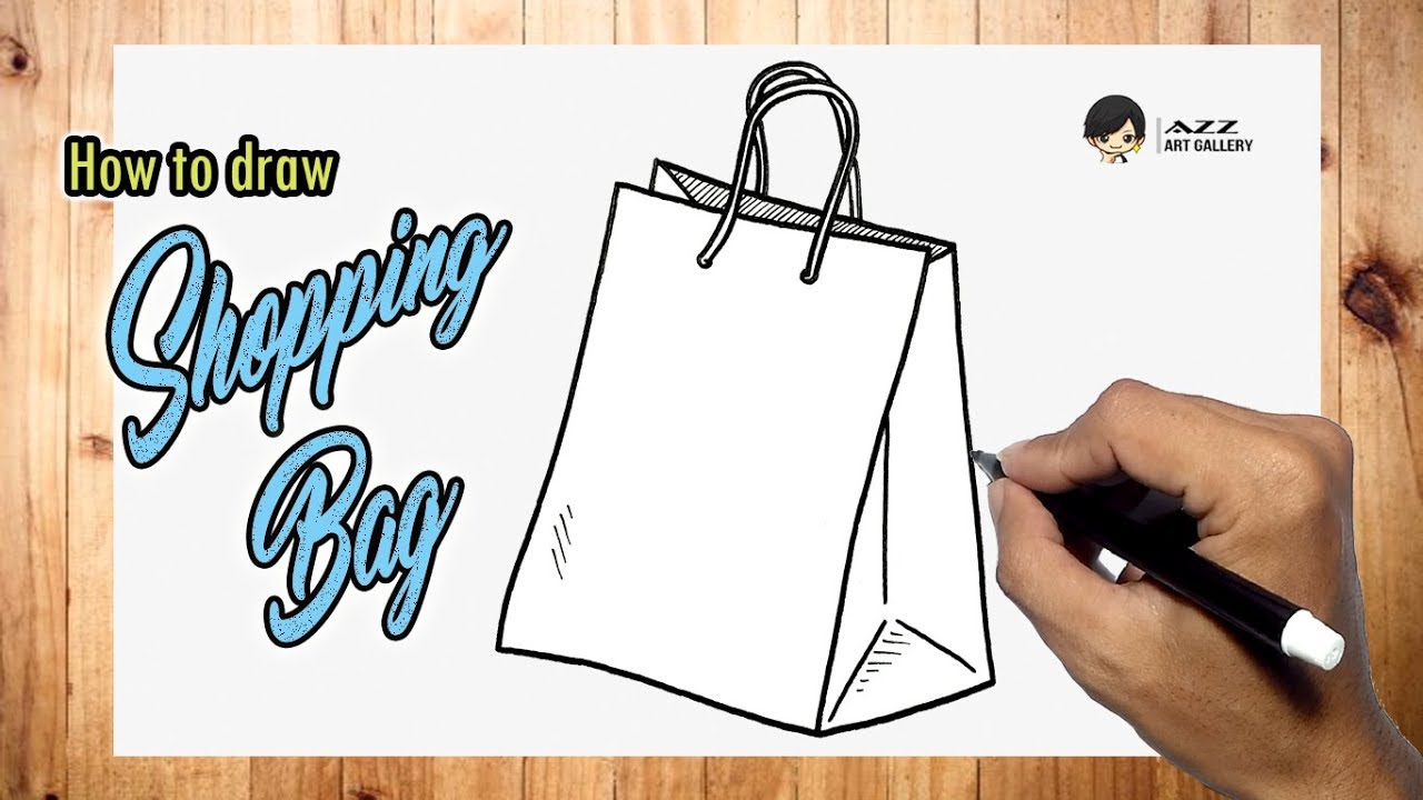 Easy Shopping Bag Drawing - fairyecake